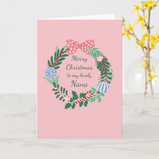 Nana Christmas Kaart (Gele Bloem)