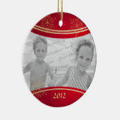 Nana Christmas Photo Lijst Keramisch Ornament (Rechts)