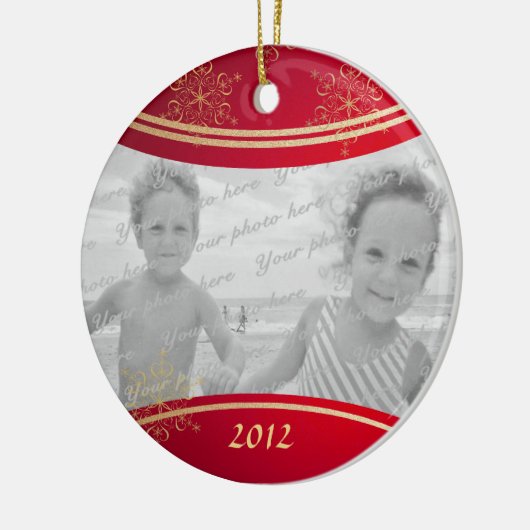 Nana Christmas Photo Lijst Keramisch Ornament (Links)