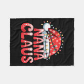 Nana Claus Christmas Family Matching Grandma Holid Fleece Deken (Voorkant (Horizontaal))