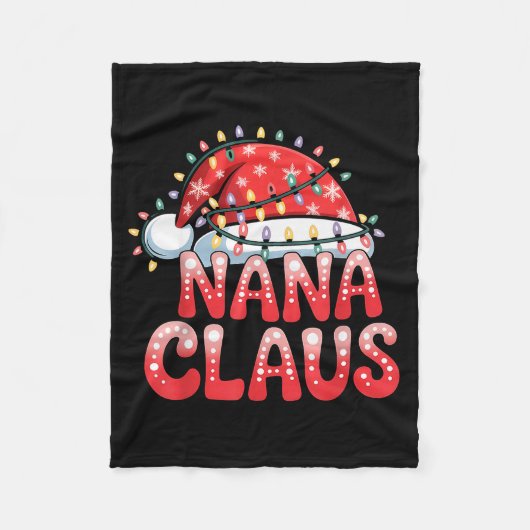 Nana Claus Christmas Family Matching Grandma Holid Fleece Deken (Voorkant)