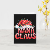 Nana Claus Christmas Family Matching Grandma Holid Kaart (Gele Bloem)