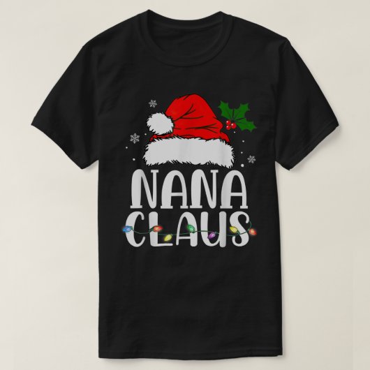 Nana Claus Christmas Pajama Family Matching Xmas T-shirt (Design voorkant)