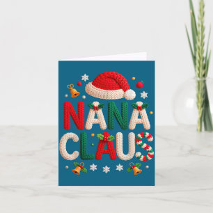 Nana Claus Gebreide Ontwerp Oma Pyjama Familie Ma Kaart