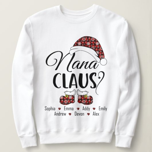 Nana Claus Gift voor Kerstmis Trui (Design voorkant)