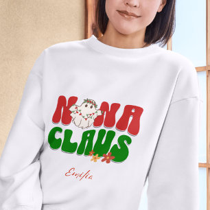 Nana Claus Kerst Custom Granny Naam Retro Schattig Trui