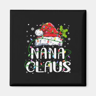 Nana Claus Kerstman Hoed Matching Familie Xma Magneet