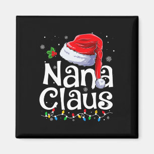 Nana Claus Kerstmis Kerstman Matching Familie Kers Magneet