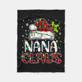 Nana Claus Kerstverlichting Matching Familie Xmas  Fleece Deken (Voorkant)