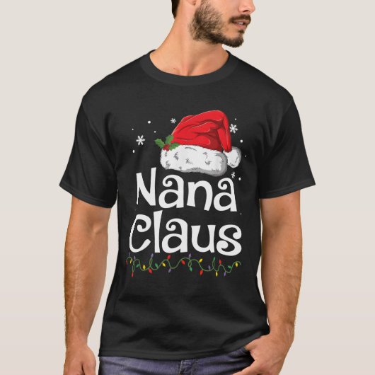 Nana Claus Pajamas Santa T-shirt (Voorkant)