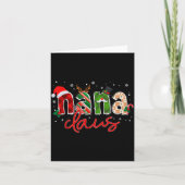 Nana Claus Santa Claus Family Matching Christmas P Kaart (Voorkant)