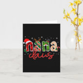 Nana Claus Santa Claus Family Matching Christmas P Kaart (Gele Bloem)