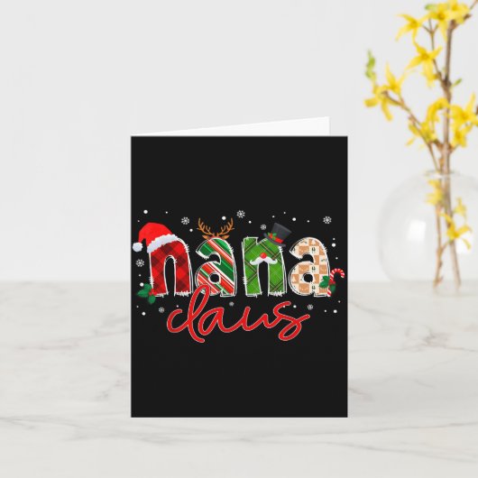 Nana Claus Santa Claus Family Matching Christmas P Kaart (Gele Bloem)