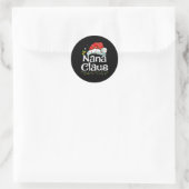 Nana Claus shirt Kerstmis pyjama familie matching Ronde Sticker (Tas)