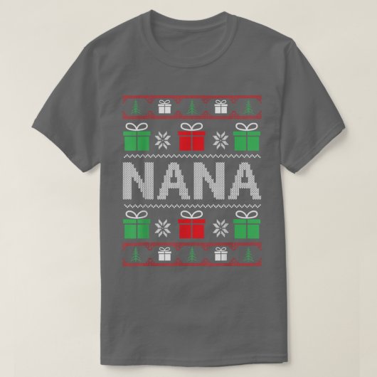 Nana Claus Ugly KerstSweater T-shirt (Design voorkant)
