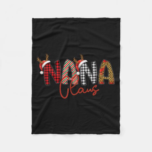 Nana Clause, Nana Christmas Shirt, Nana Santa Clau Fleece Deken (Voorkant)