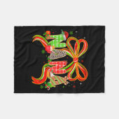 Nana Coquette Bow Christmas Pajamas Xmas Tree Coco Fleece Deken (Voorkant (Horizontaal))