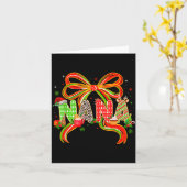 Nana Coquette Bow Christmas Pajamas Xmas Tree Coco Kaart (Gele Bloem)