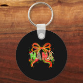 Nana Coquette Bow Christmas Pajamas Xmas Tree Coco Sleutelhanger (Voorkant)