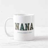 Nana customized year - trendy floral Coffee Mug Koffiemok (Links)