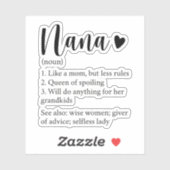 Nana Definition, Gift for Grandma Grandmoeder Sticker (Vel)
