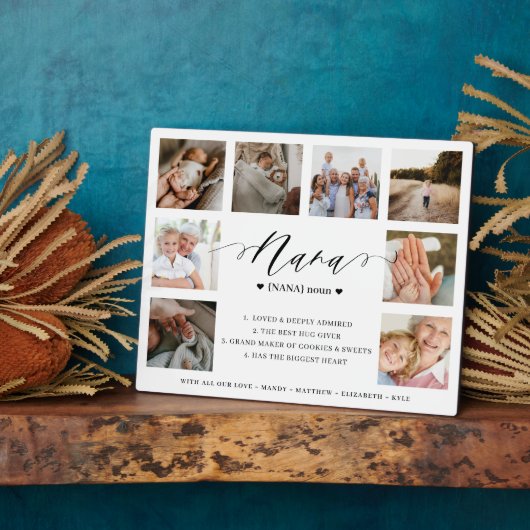 Nana Definition Script Photo Collage Keepomwille Fotoplaat (Zijkant)