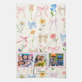 Nana drie foto roze strik tekstscript overlay theedoek (Verticaal)