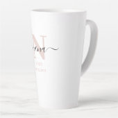 Nana Elegante Script Monogram Roze Latte Mok (Rechterhoek)