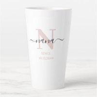 Nana Elegante Script Monogram Roze