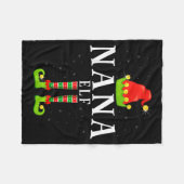 Nana Elf Christmas Matching Xmas Pajama Fleece Deken (Voorkant (Horizontaal))