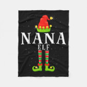 Nana Elf Christmas Matching Xmas Pajama  Fleece Deken (Voorkant)