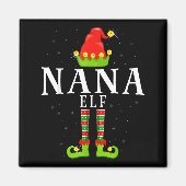 Nana Elf Christmas Matching Xmas Pajama  Magneet (Voorkant)