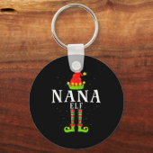 Nana Elf Christmas Matching Xmas Pajama Sleutelhanger (Voorkant)