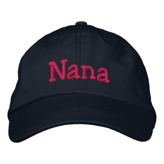 Nana Embroided Baseball Pet Navy Hot Pink (Voorkant)