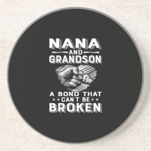 Nana en Grandson een obligatie die gebroken kan wo Zandsteen Onderzetter