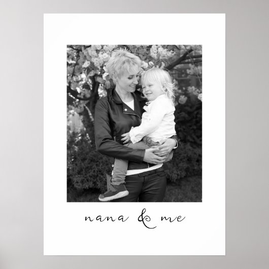 Nana en ik gepersonaliseerde Afbeelding cadeau voo Poster (Voorkant)