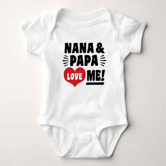 Nana en Papa houden van me Romper (Voorkant)