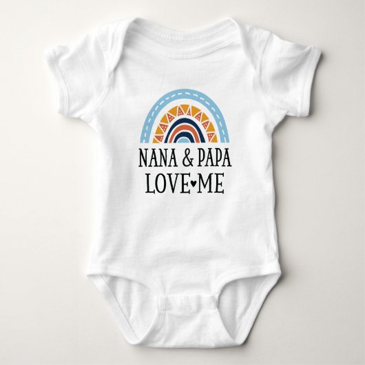 Nana en Papa Love Me Regnbow Romper (Voorkant)