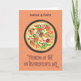 Nana en Papa  Pizza Grootouders Dag Kaart