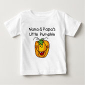 Nana en Papa's Little Pumpkin T-shirts (Voorkant)