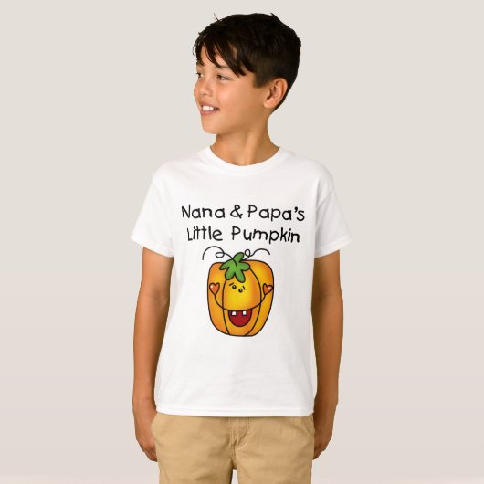 Nana en Papa's Little Pumpkin T-shirts (Voorkant volledig)