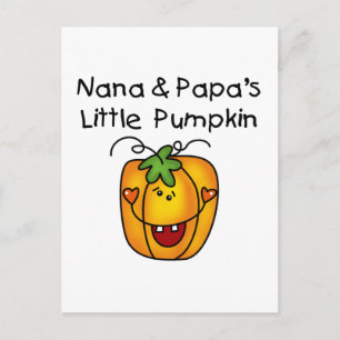 Nana en Papa's Little Pumpkin T-shirts Briefkaart