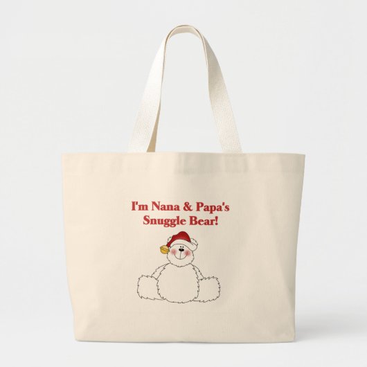 Nana en Papa's Snuggle Beer Grote Tote Bag (Voorkant)