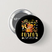 Nana Est 2027 Bloem Das Moederdag Beer Ronde Button 5,7 Cm (Voorkant /achterkant)