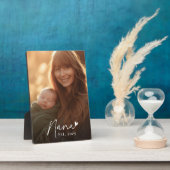 Nana Est jaar handgeschreven script met hart foto Fotoplaat (Zijkant)