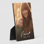 Nana Est jaar handgeschreven script met hart foto Fotoplaat (Zijkant)