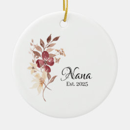 Nana Est. Year – New Grandma Milestone Keramisch Ornament