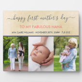 Nana First Moederdag - 3 Foto gepersonaliseerd Fotoplaat (Voorkant)