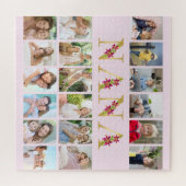 Nana Floral Gold Letters 18 Verticale fotocollage Legpuzzel (Horizontaal)