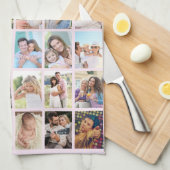 Nana Floral Letters 30 Verticale foto Collage Pink Theedoek (Quarter Fold)